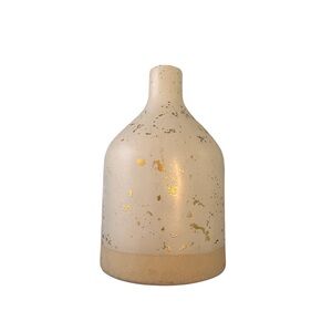 Hearth & Hand w/ Magnolia off white & Gold Speckled Stoneware Jug Vase 9"